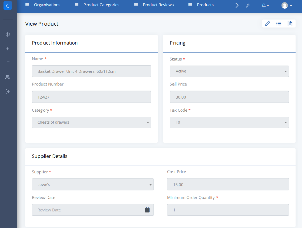 CORE Content Type - View Product Information