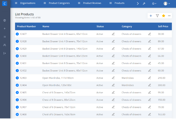 CORE Content Type - List Products