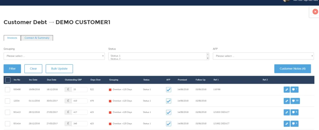 Credit Control Tool