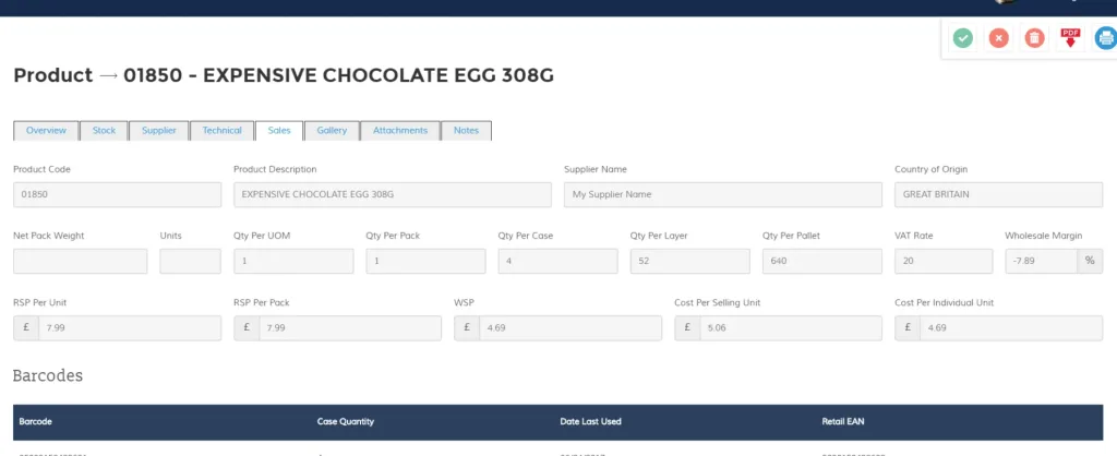 Product information