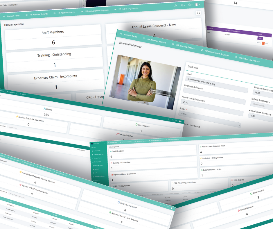 CORE HR COLLAGE SCREEN SHOTS