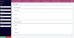 Sales Manager Settings